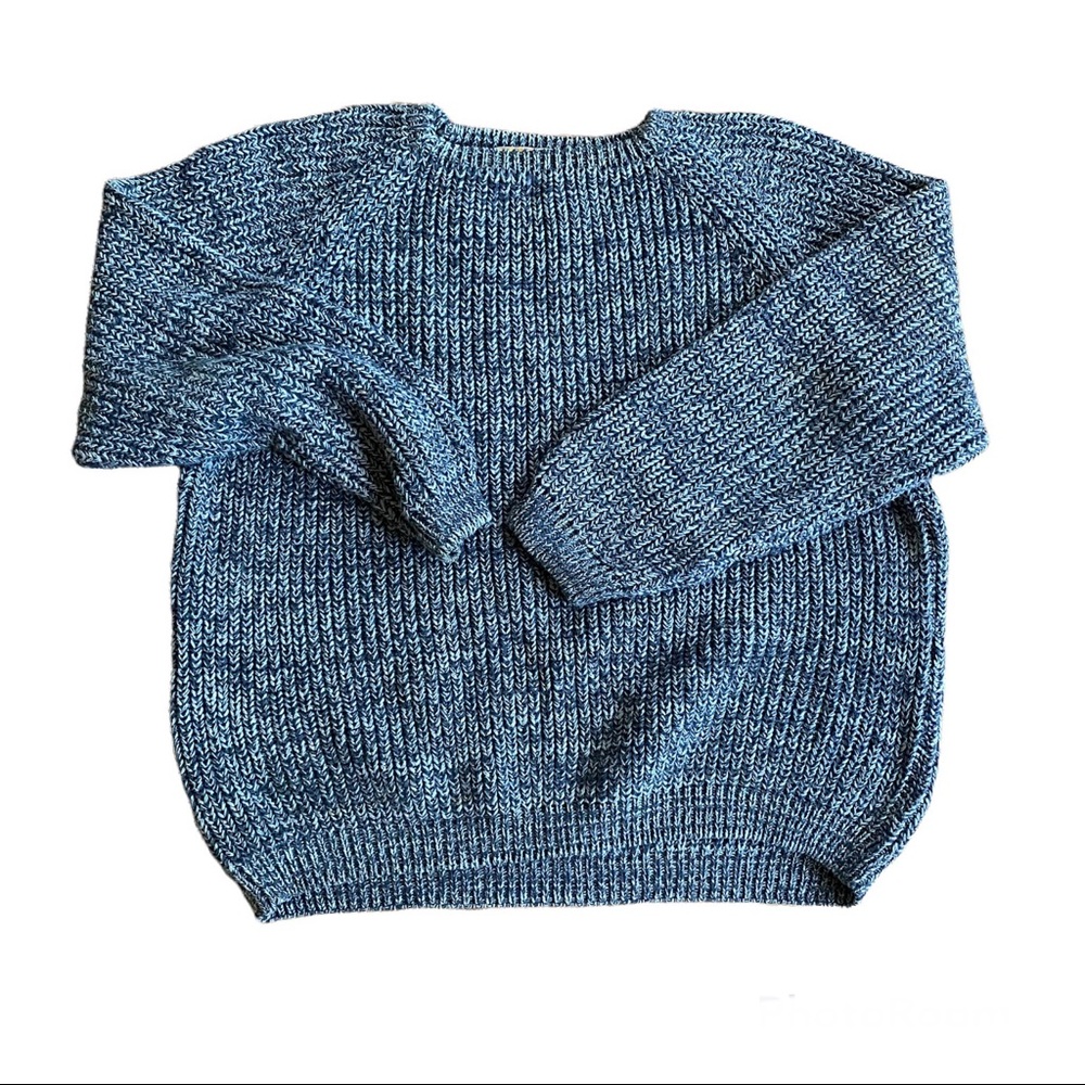 Vintage thick chunky marled sweater oversized cotton L